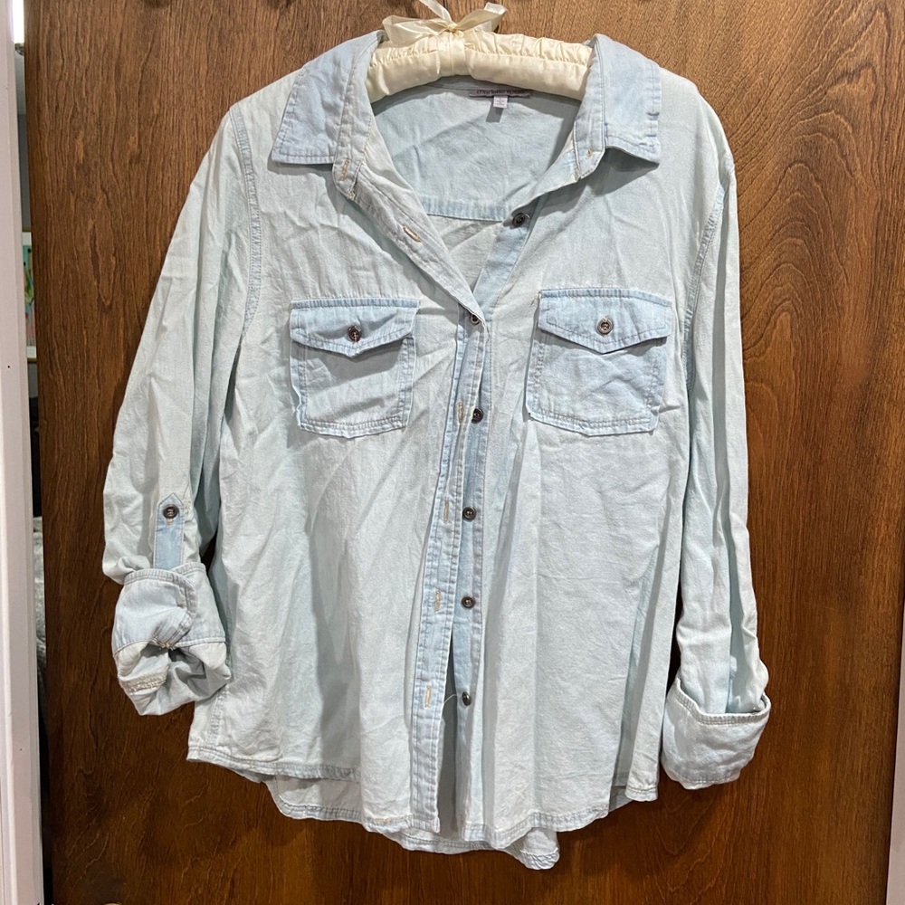 light jean button shirt